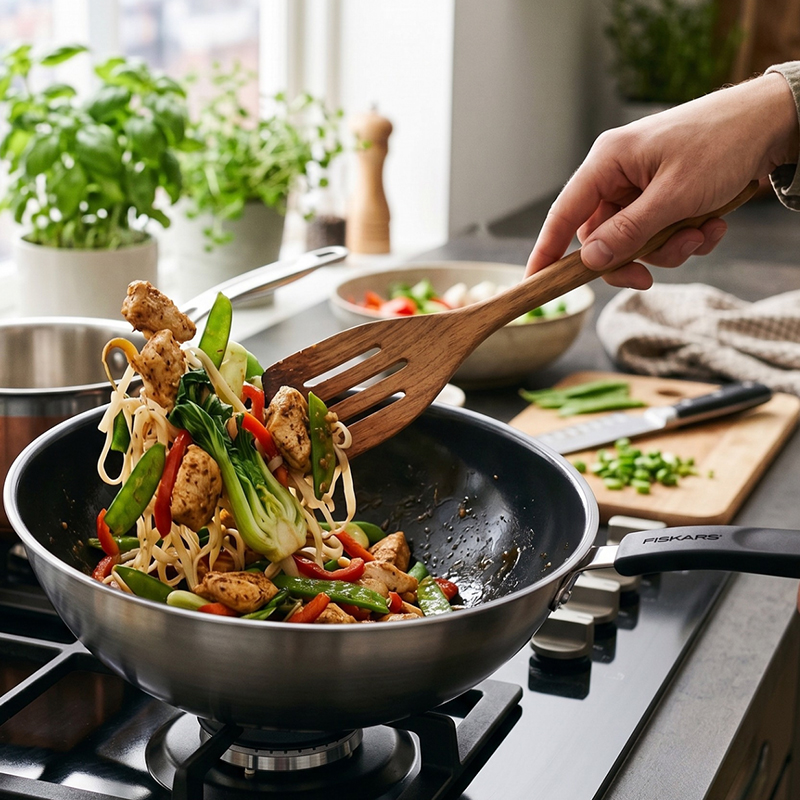 28cm Non-Stick Steel Wok Pan