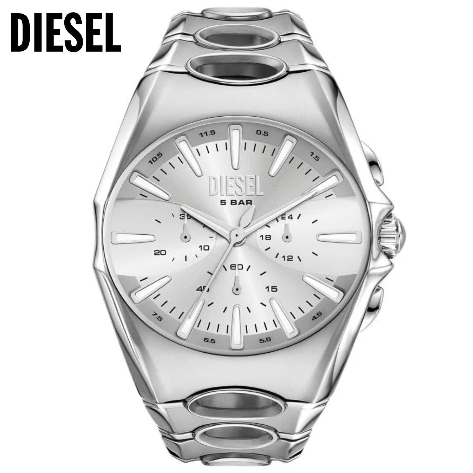 Men's D-Curve Chronograph Stainless Steel Watch