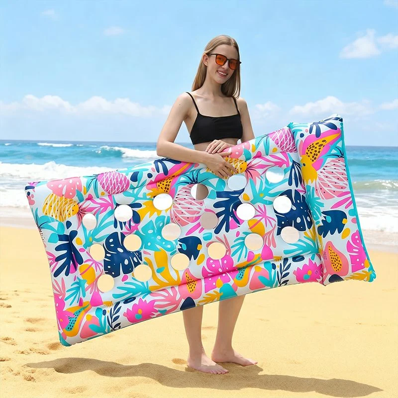Extra Large Inflatable Pool Float Mattress with Pillow