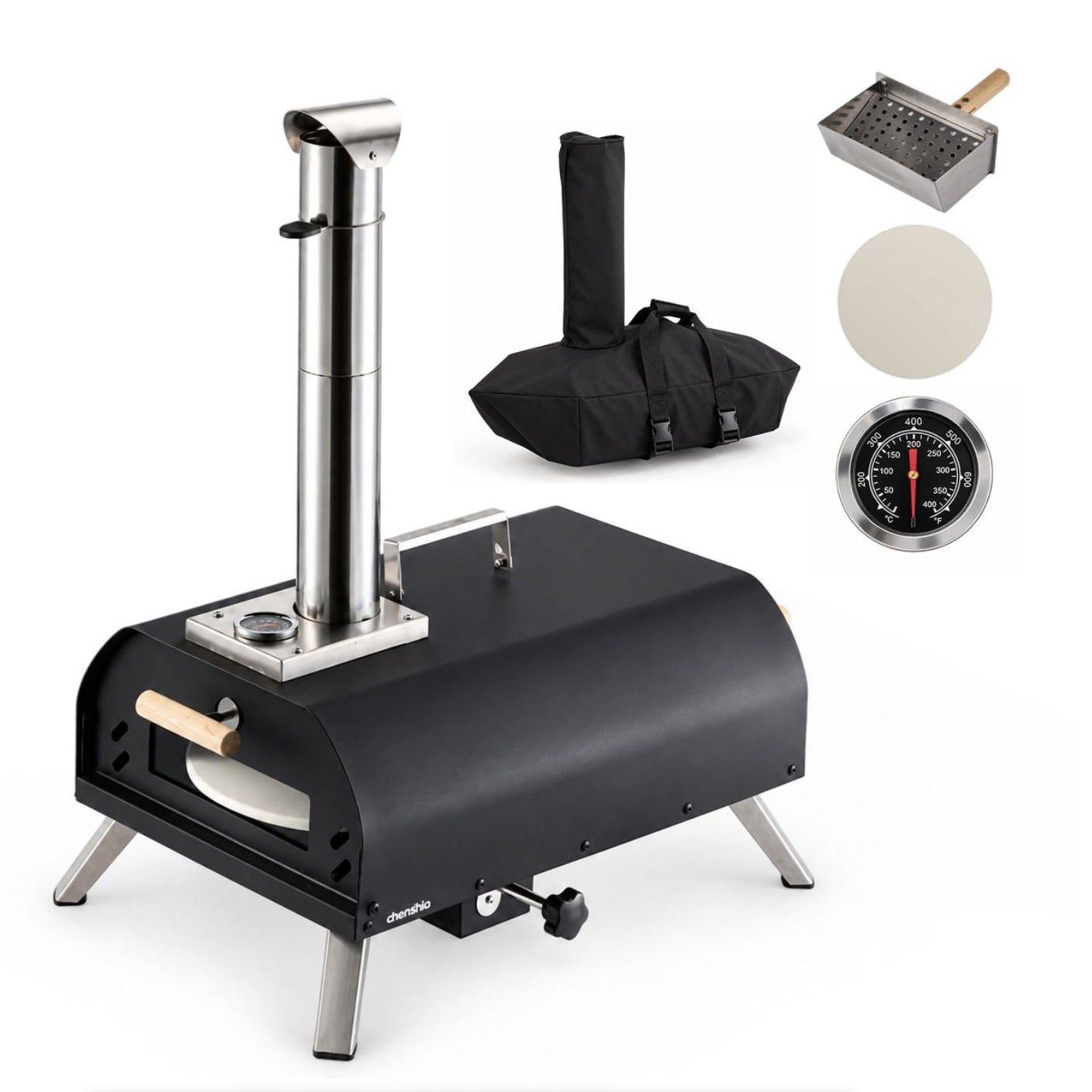 Outdoor Wood Pellet Pizza Oven with Accessories