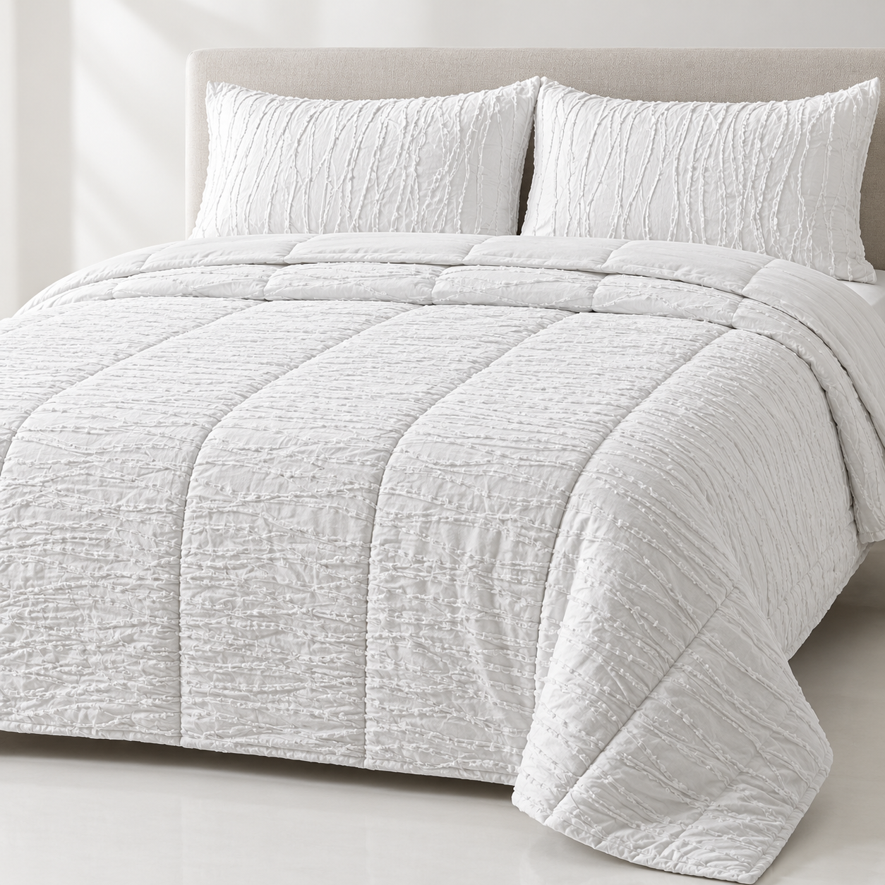 3-Piece Textured Comforter Set