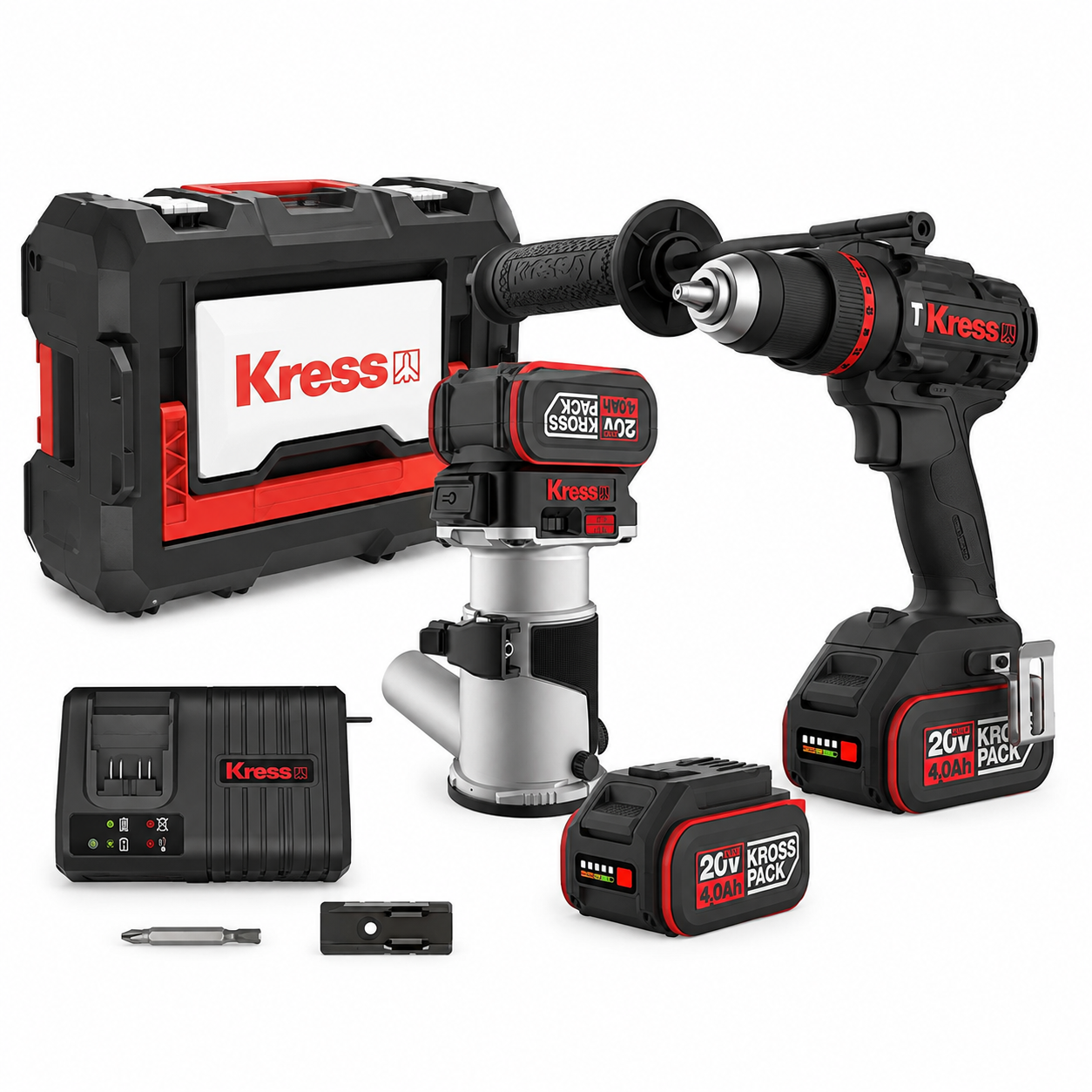 20V Brushless Hammer Drill & Cordless Router Combo