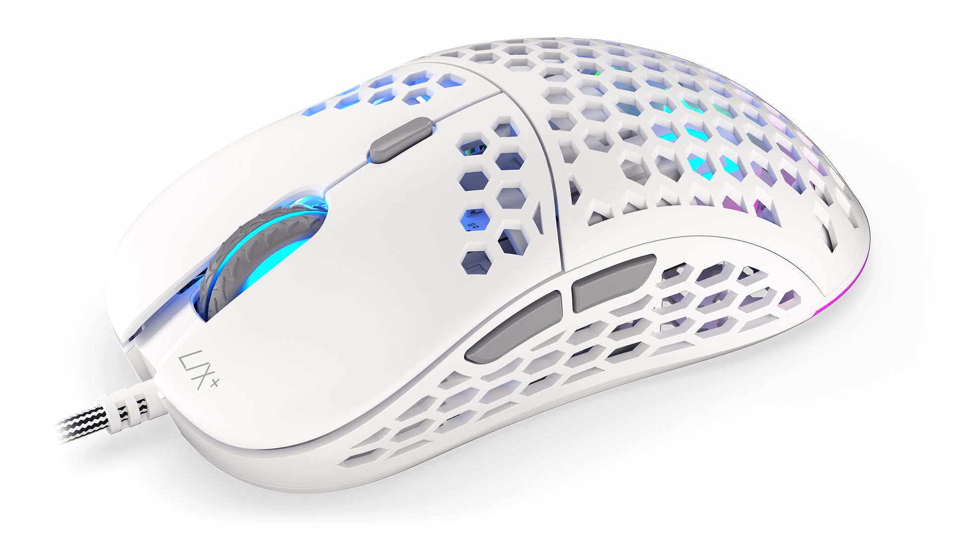 LIX PLUS Onyx White Wired Gaming Mouse