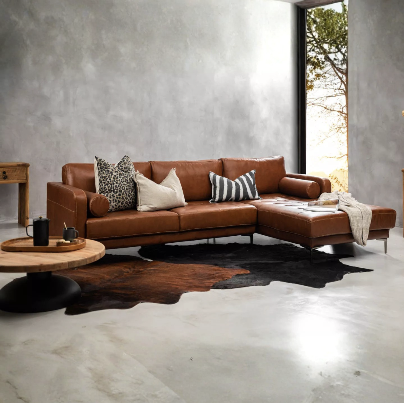 Leather L-Shape Couch