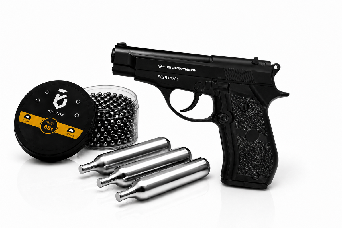 4.5mm M84/2 CO BB Air Pistol Kit