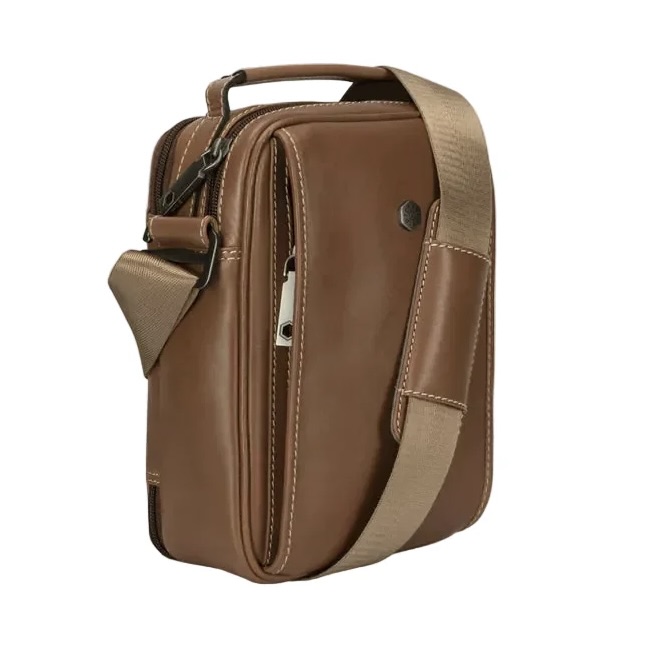 Men's Genuine Leather Detailed Crossbody Bag