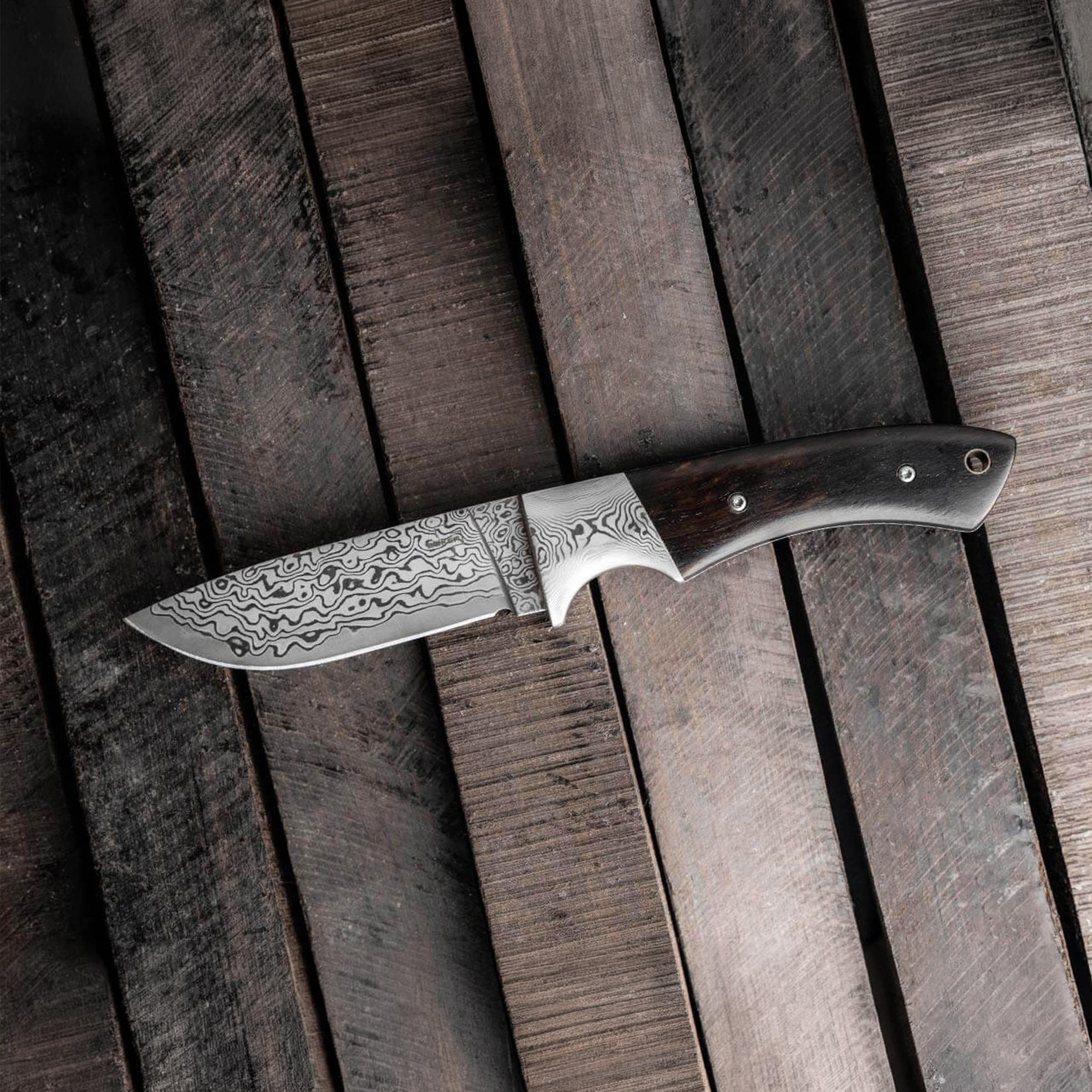 Plus M-One Damast Folding Knife