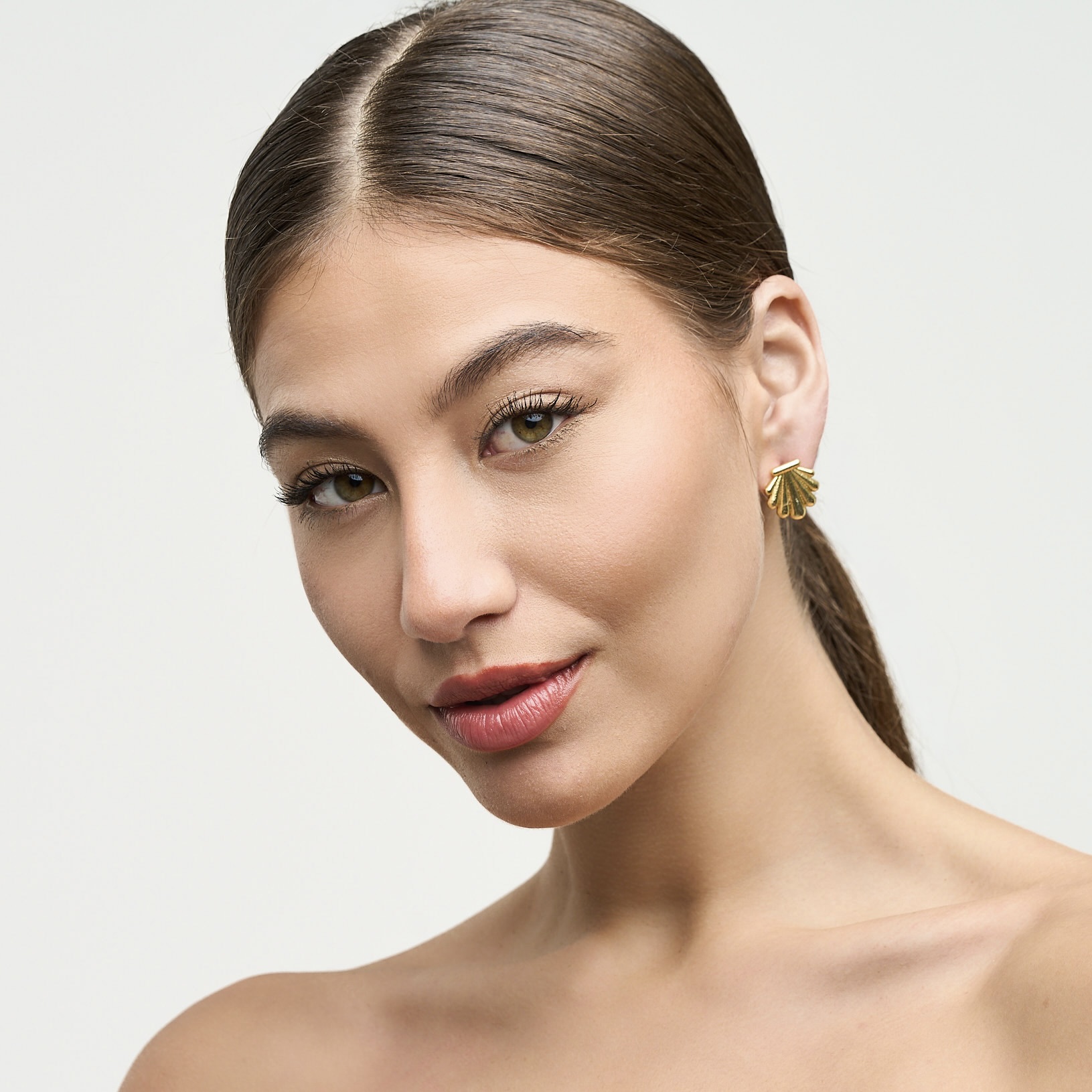 18k Gold-Plated Shelly Earrings