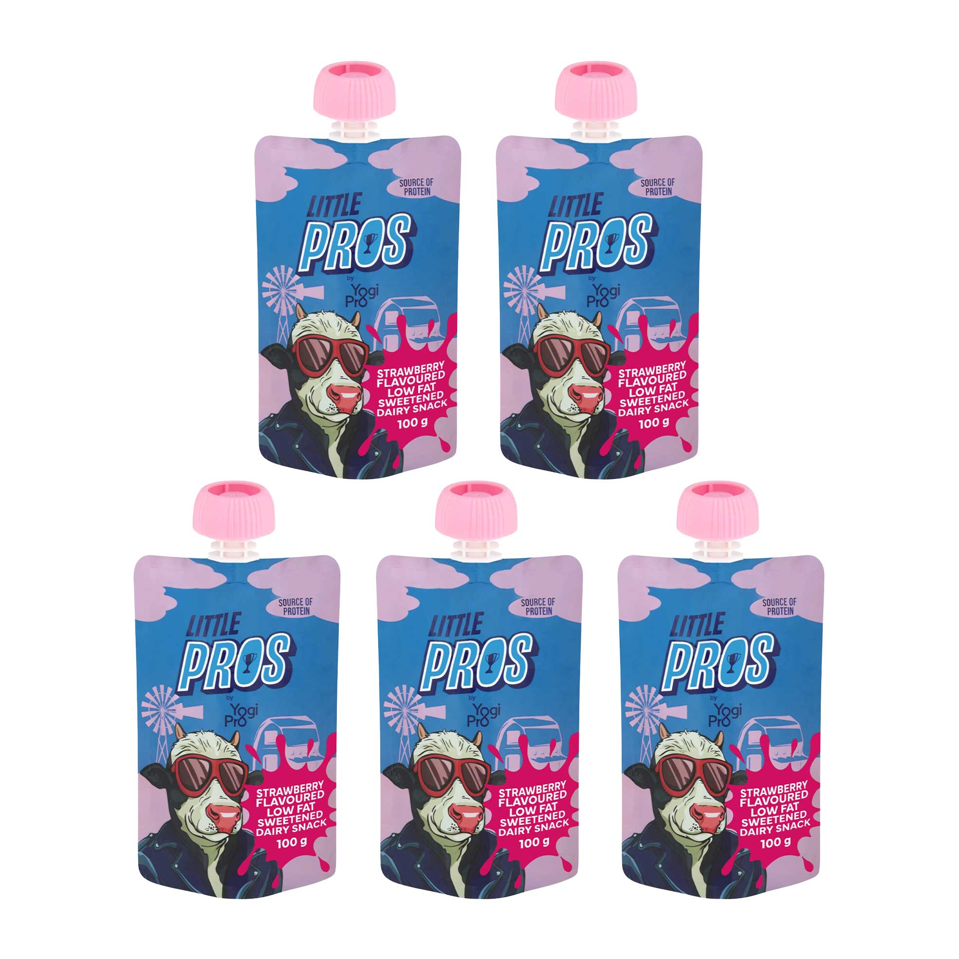 5x 100g LittlePro High Protein Flavoured Dairy Snacks