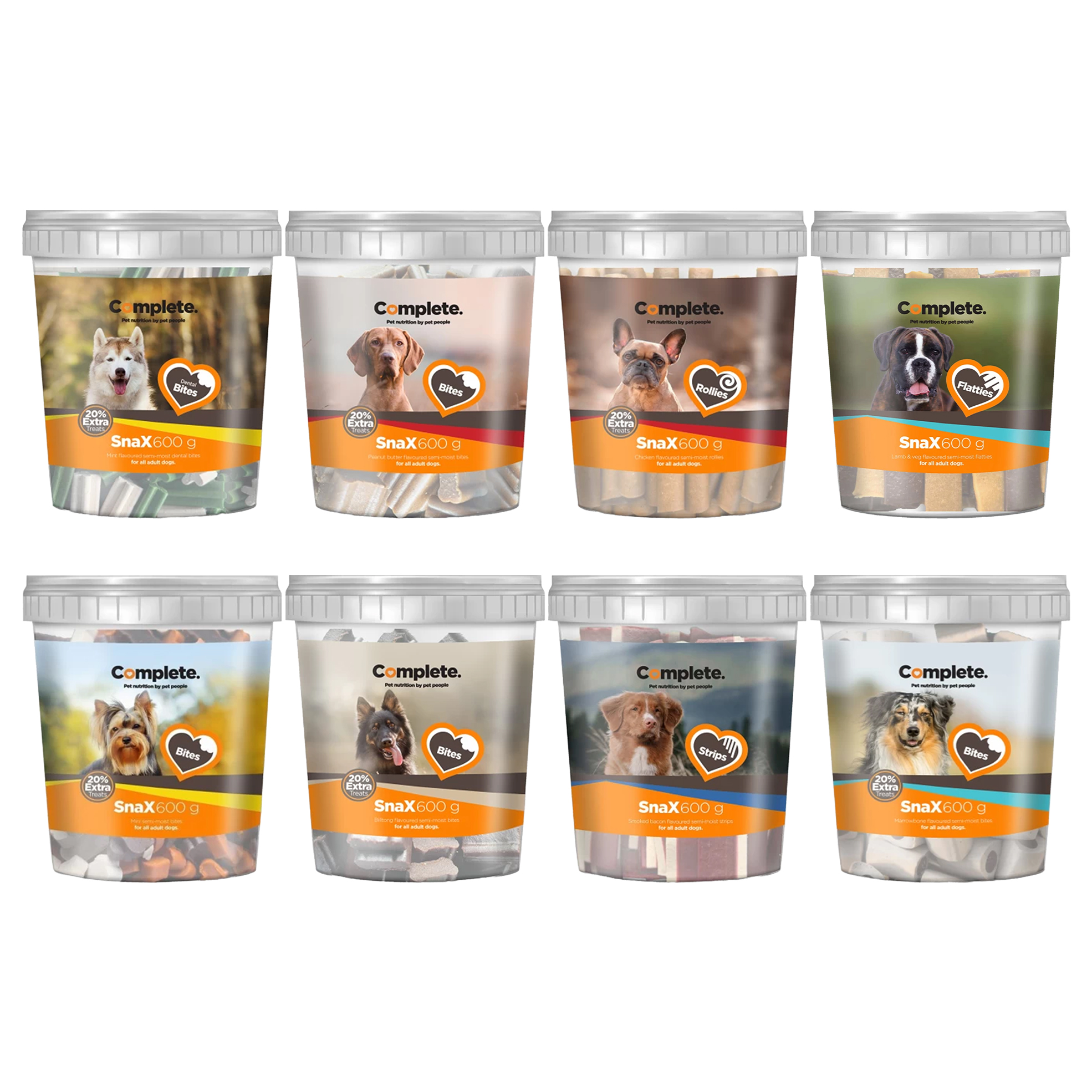 4x 600g Snax Flavoured Dog Treats