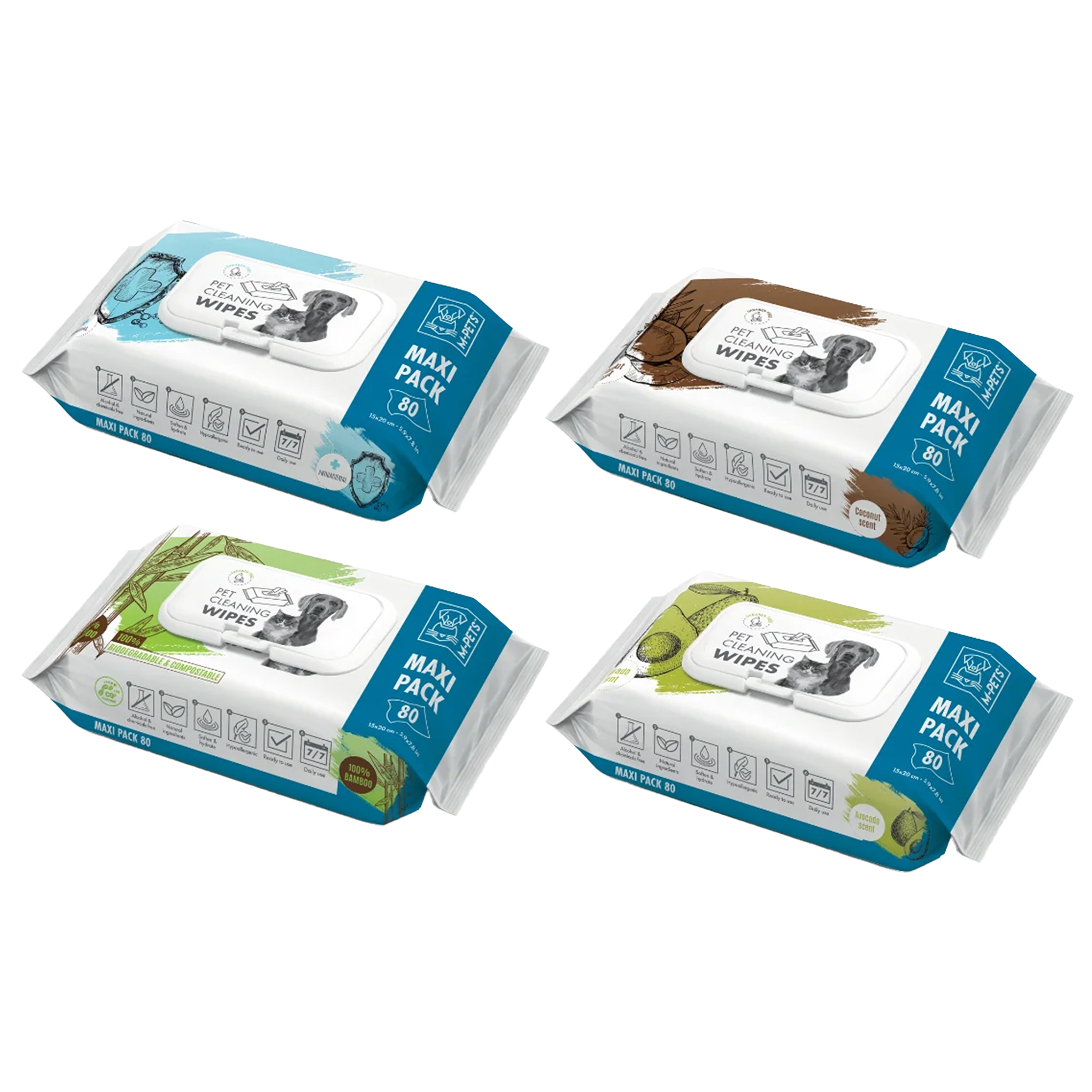 4x 80's Maxi Pet Cleaning Wipes