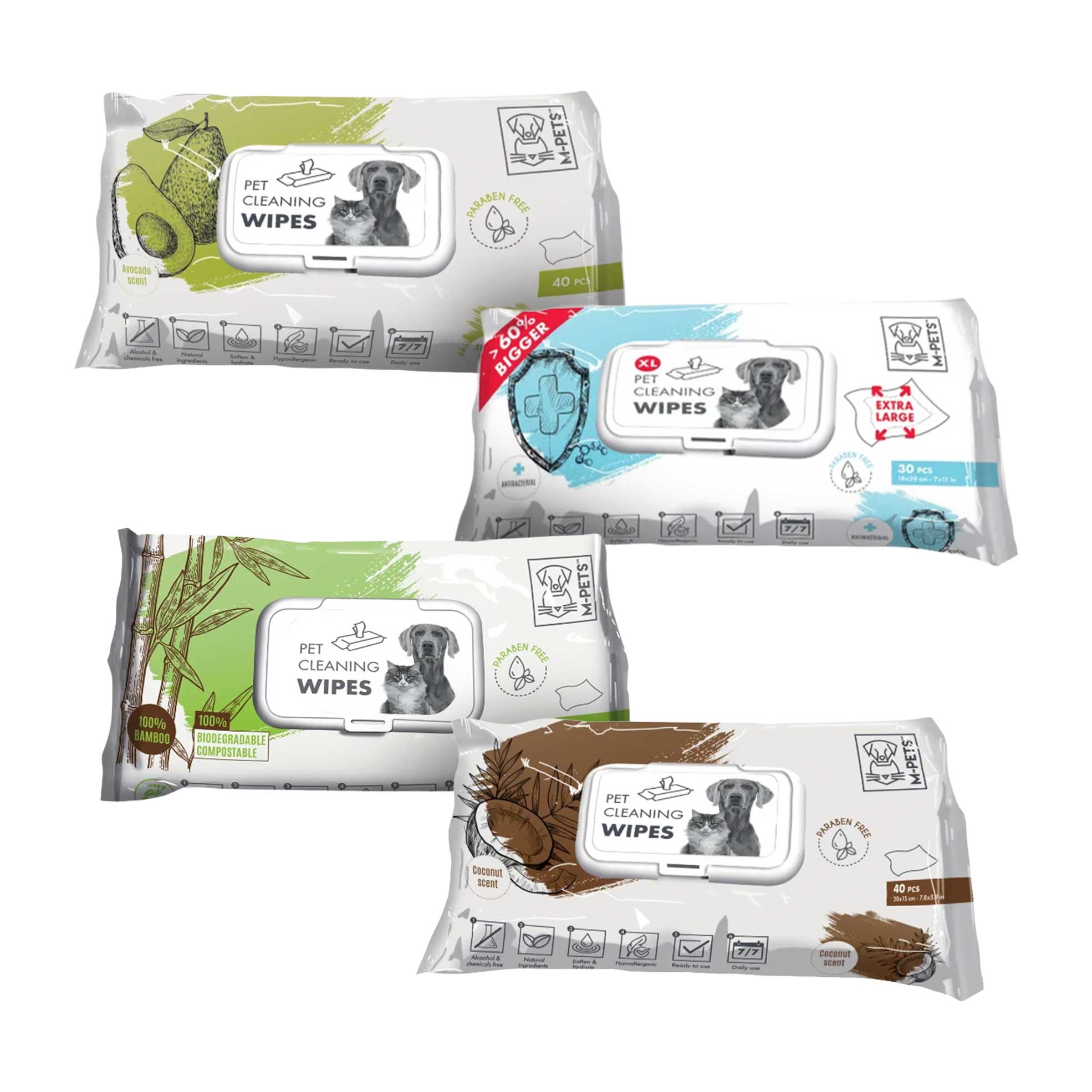 6x 40's Pet Cleaning Wipes