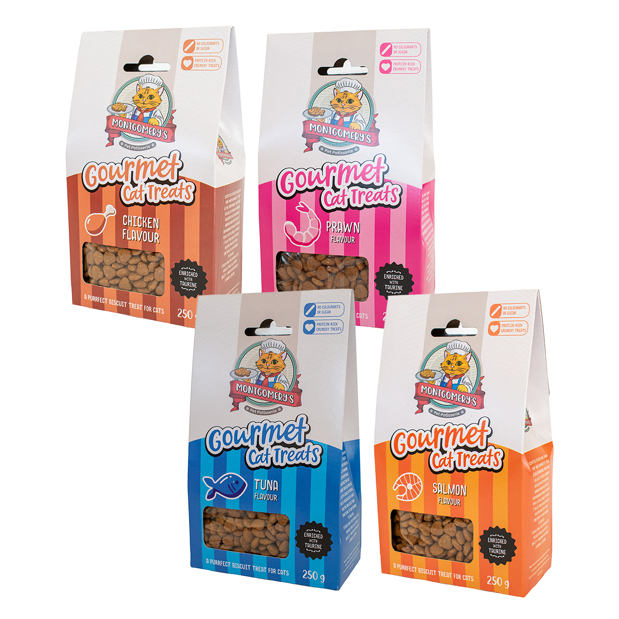 4x 250g Flavoured Gourmet Cat Treats