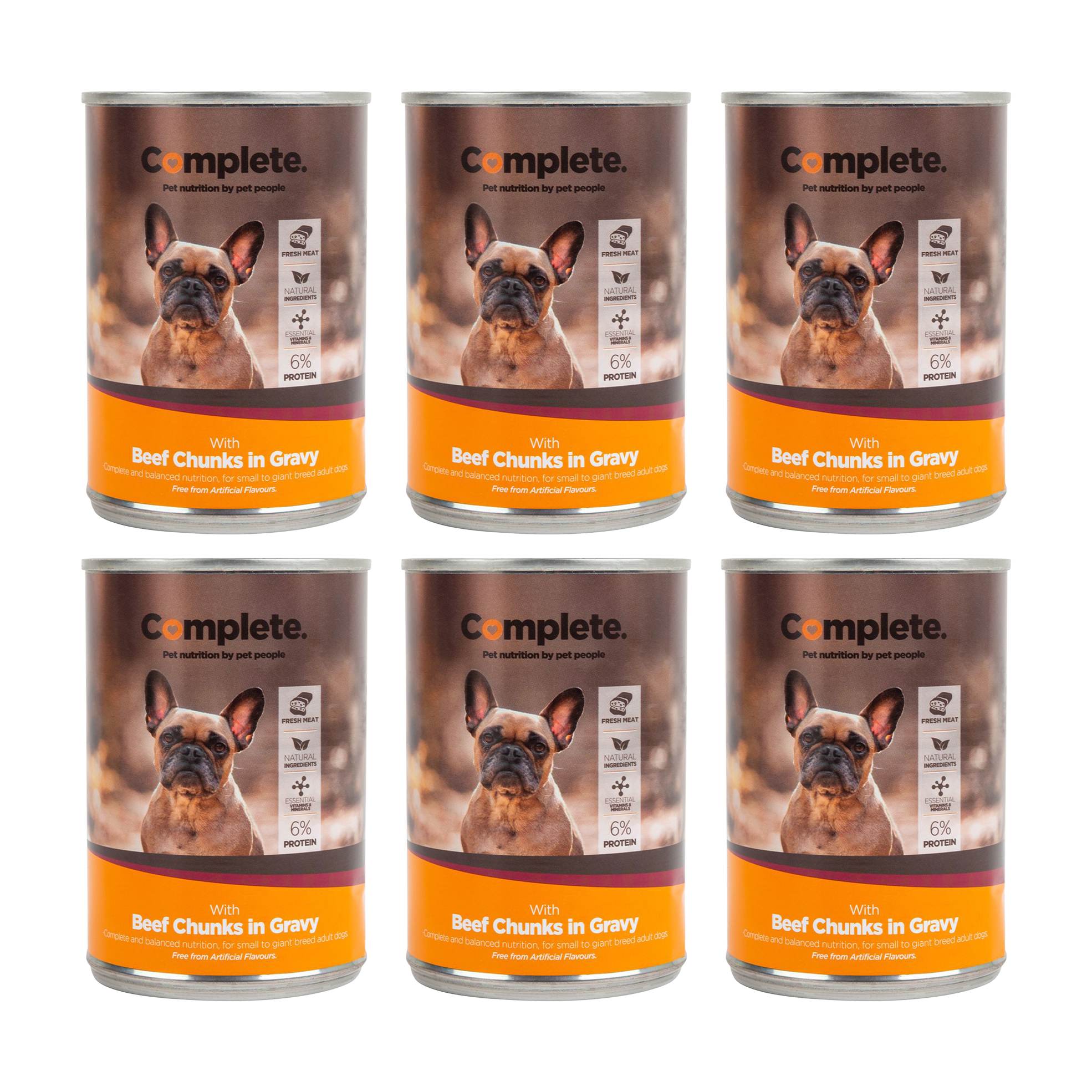 6x 385g Dog Tin Foods