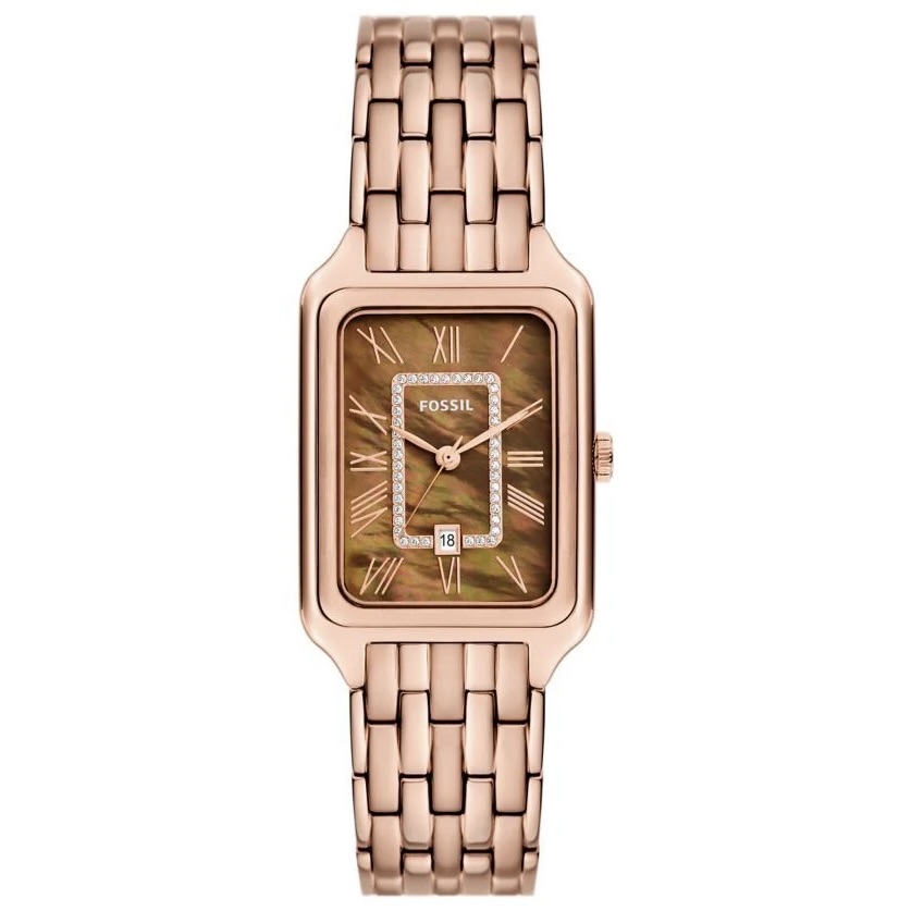 Ladies Raquel Three-Hand Date Rose Gold-Tone Stainless Steel Watch