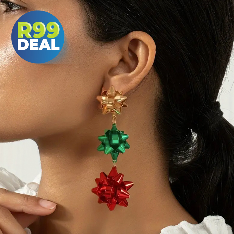 Christmas Present Pendant Drop Earrings
