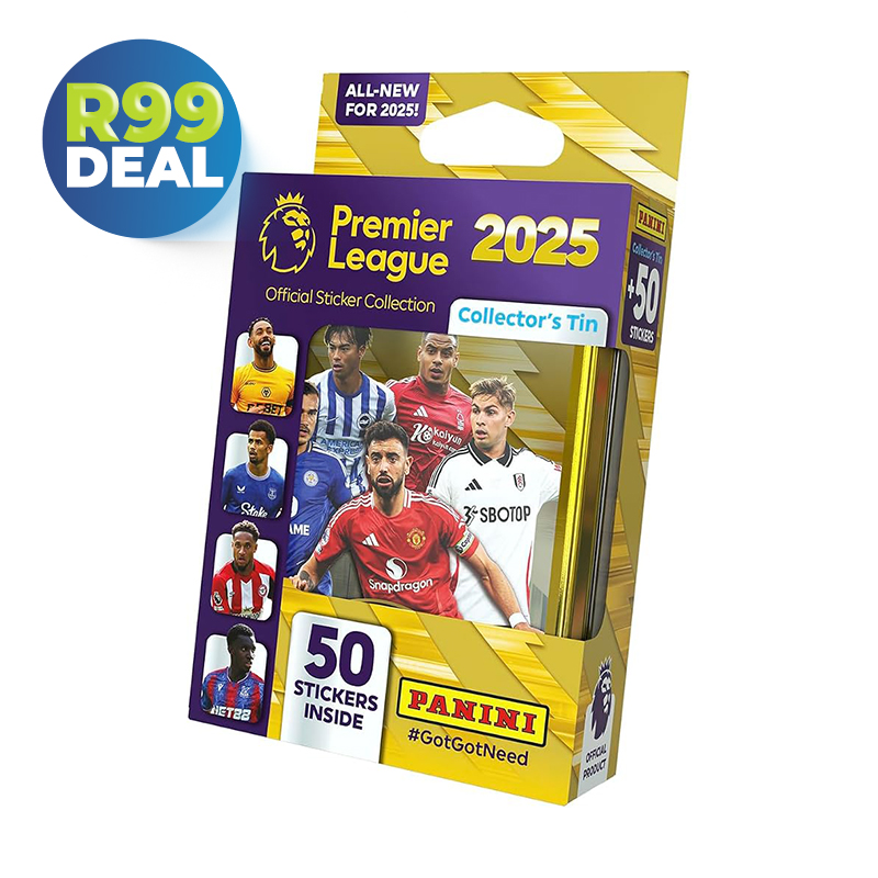 50-Sticker Premier League 2025 Soccer Collection Tin