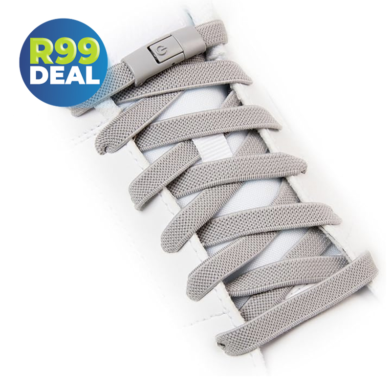 GripMaster 2x No-Tie Elastic Shoelaces with Clip Buckles — R99 on OneDayOnly (was R200)