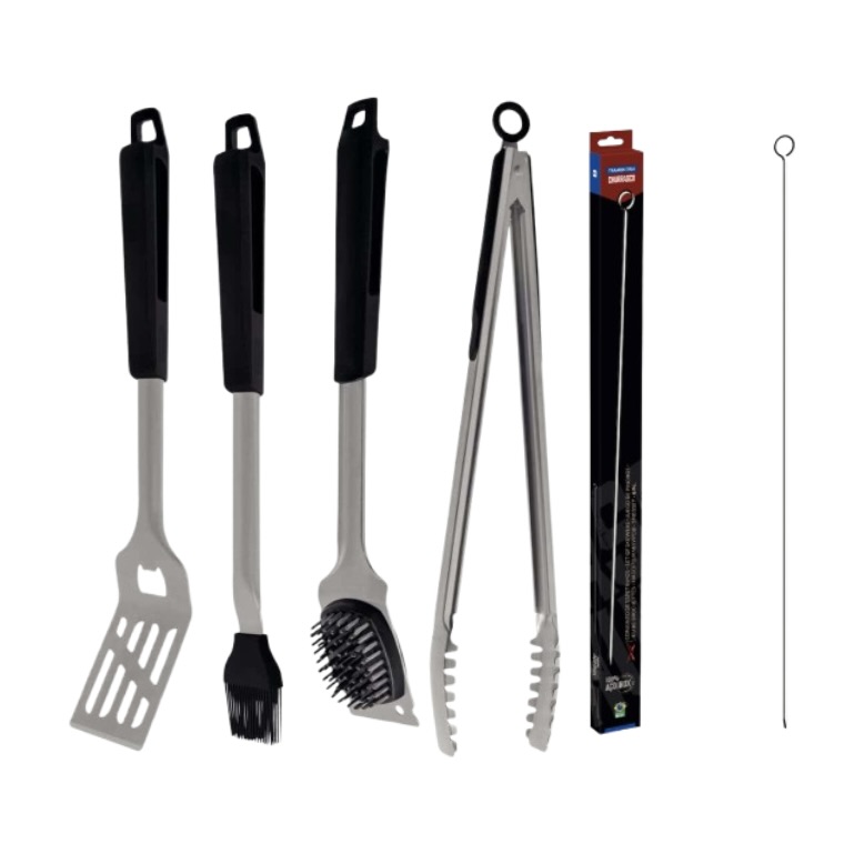 10-Piece Essential Black Braai Set