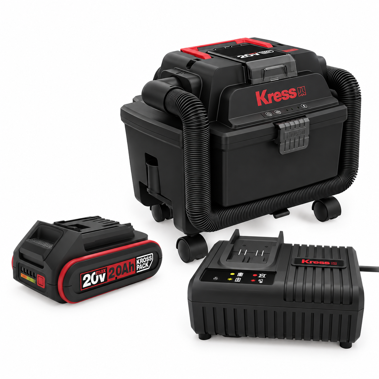 20V Wet & Dry Vacuum Combo with 6A Rapid Charger and 2.0Ah Battery