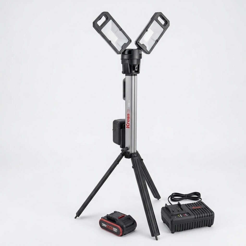 20V Tower LED Work Light Combo with 6A Rapid Charger and 2.0Ah Li-Ion Battery