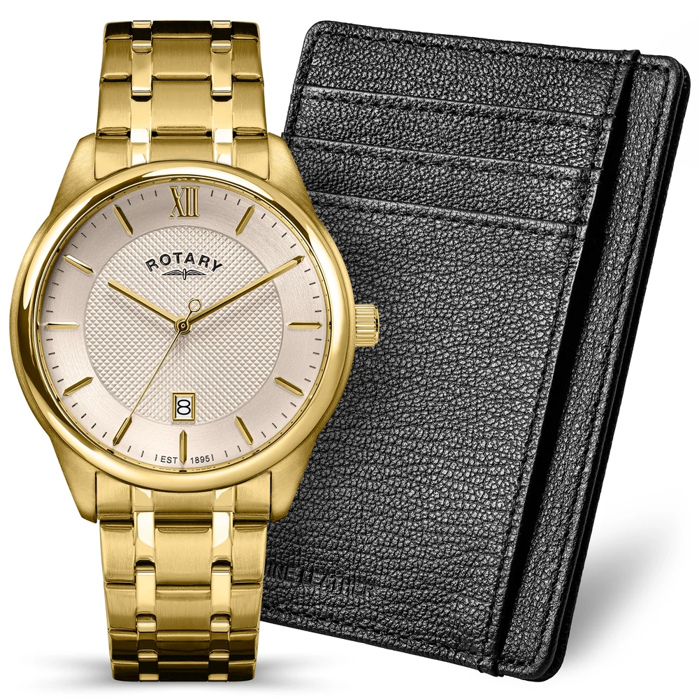 Men's 40mm Watch and Card Holder Gift Set