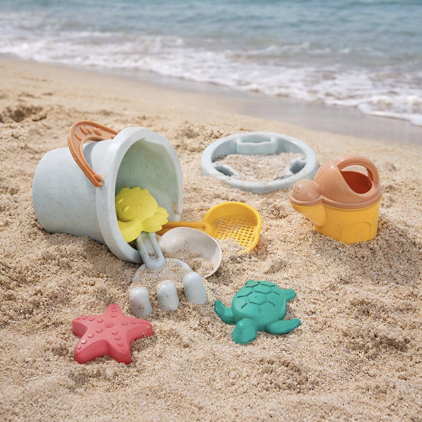9-Piece Kids Beach Toy Bucket Set