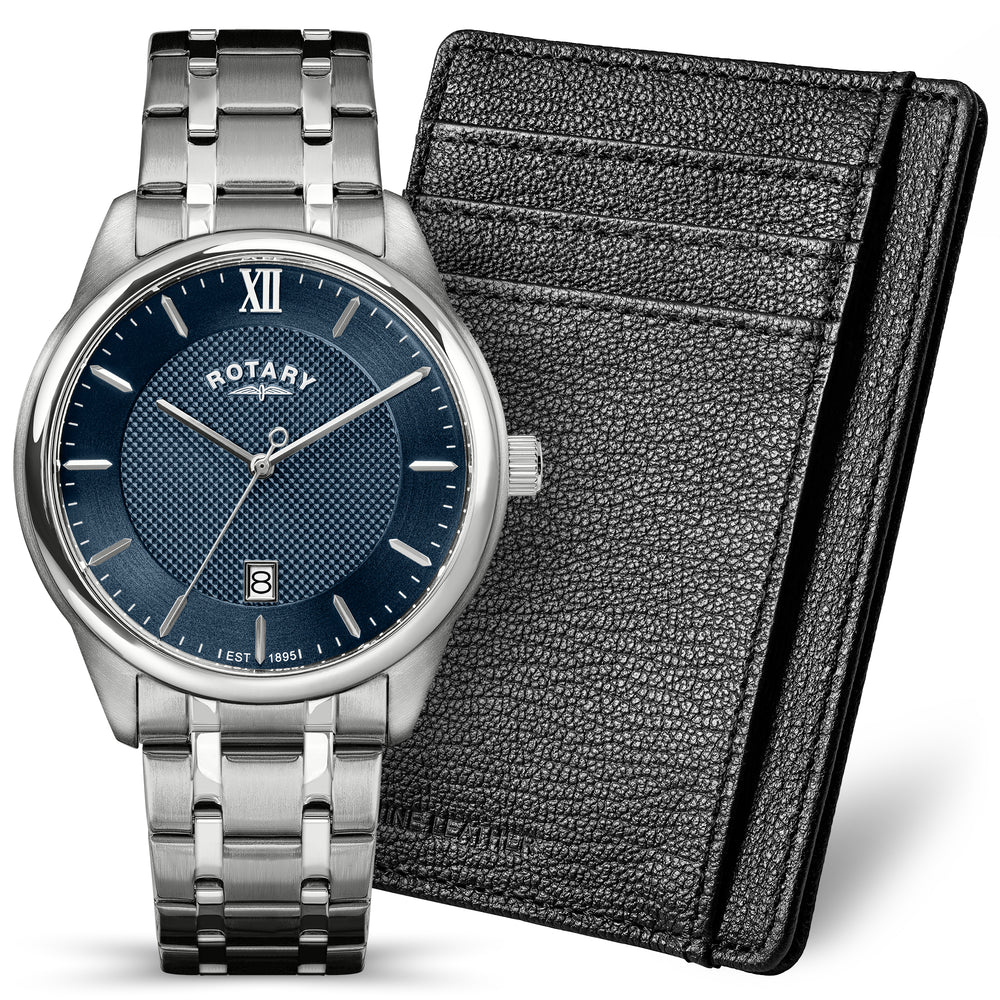 Men's 40mm Watch and Card Holder Gift Set