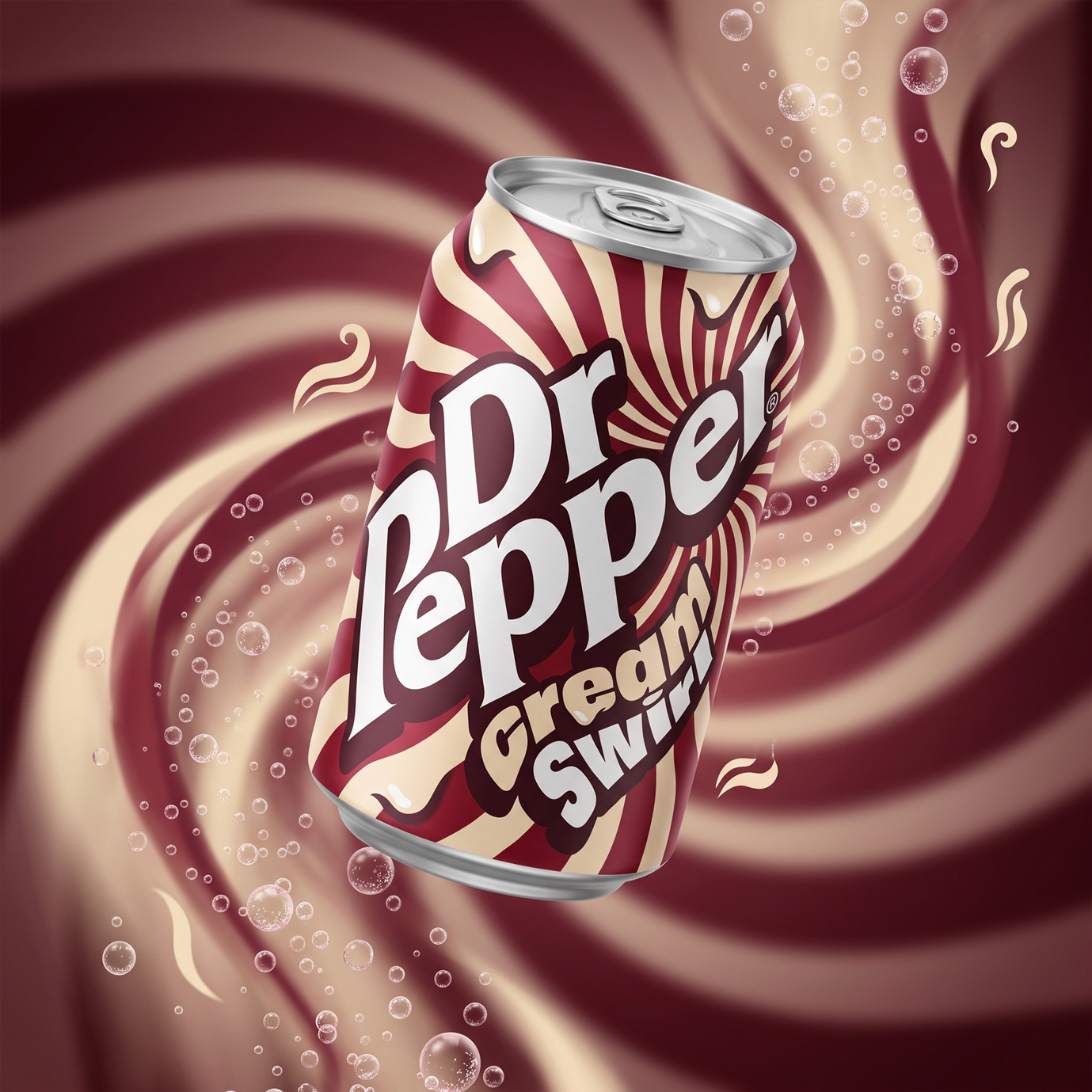 12x 330ml Cream Swirl Flavoured Soda Cans