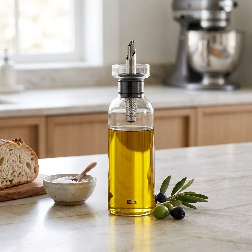 2x 300ml Borosilicate Glass Oil and Vinegar Dispensers