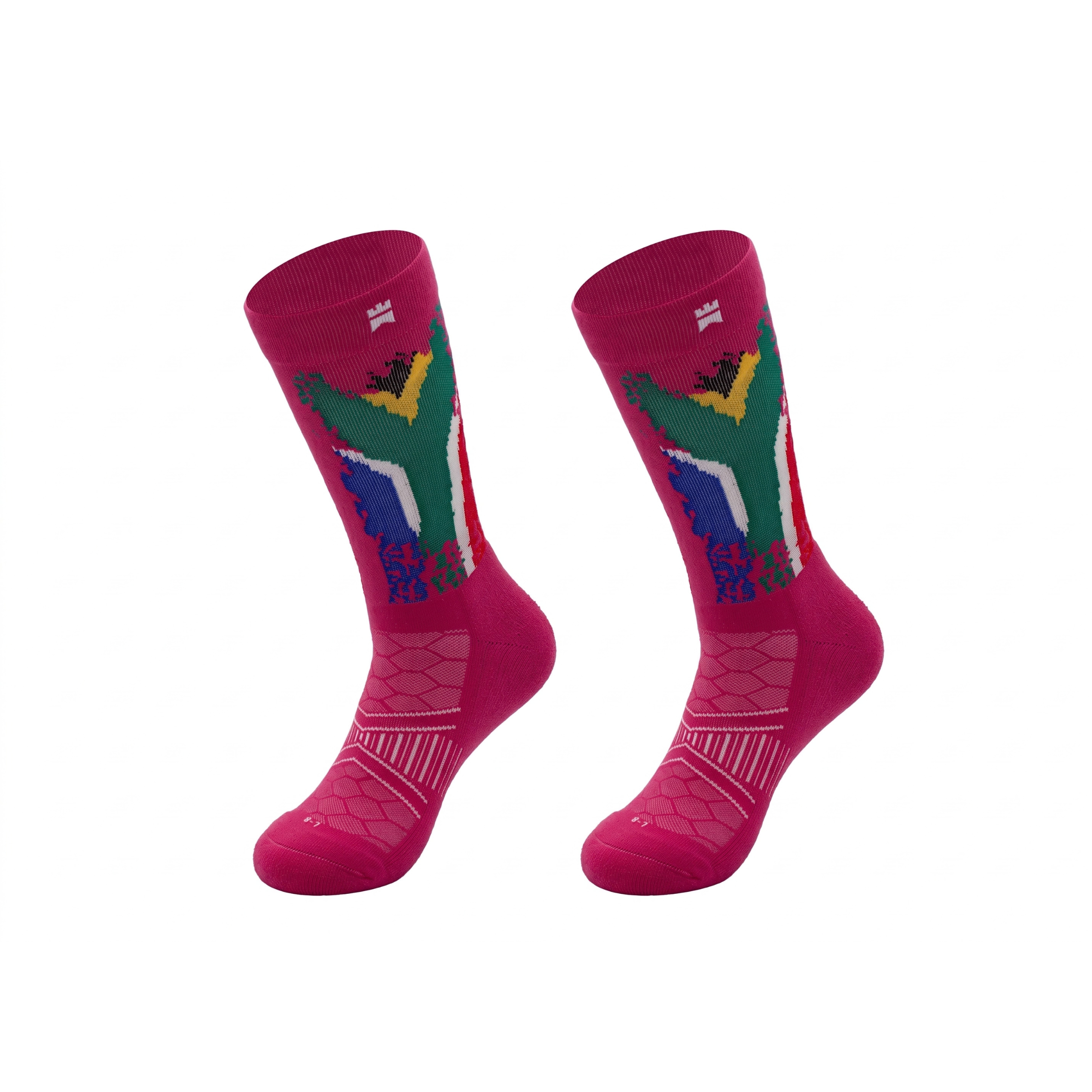 2x Pairs of SA Flag Half-Crew Height Socks