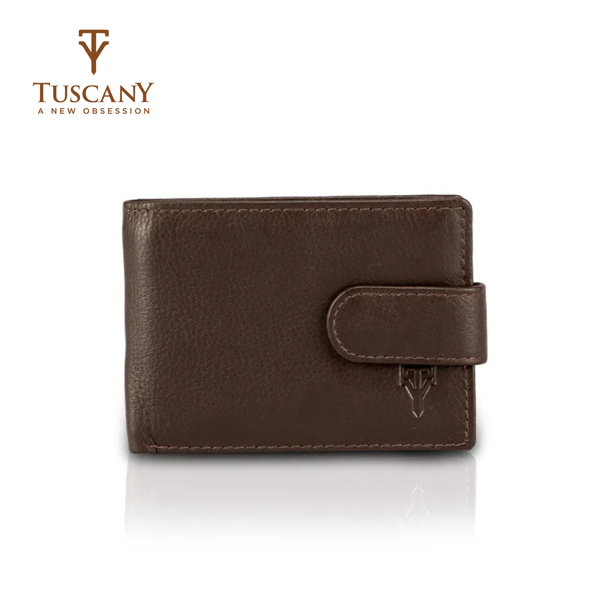 Genuine Leather Compact Bifold Wallet