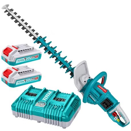 600mm Cordless Hedge Trimmer with Batteries and Dual Charger