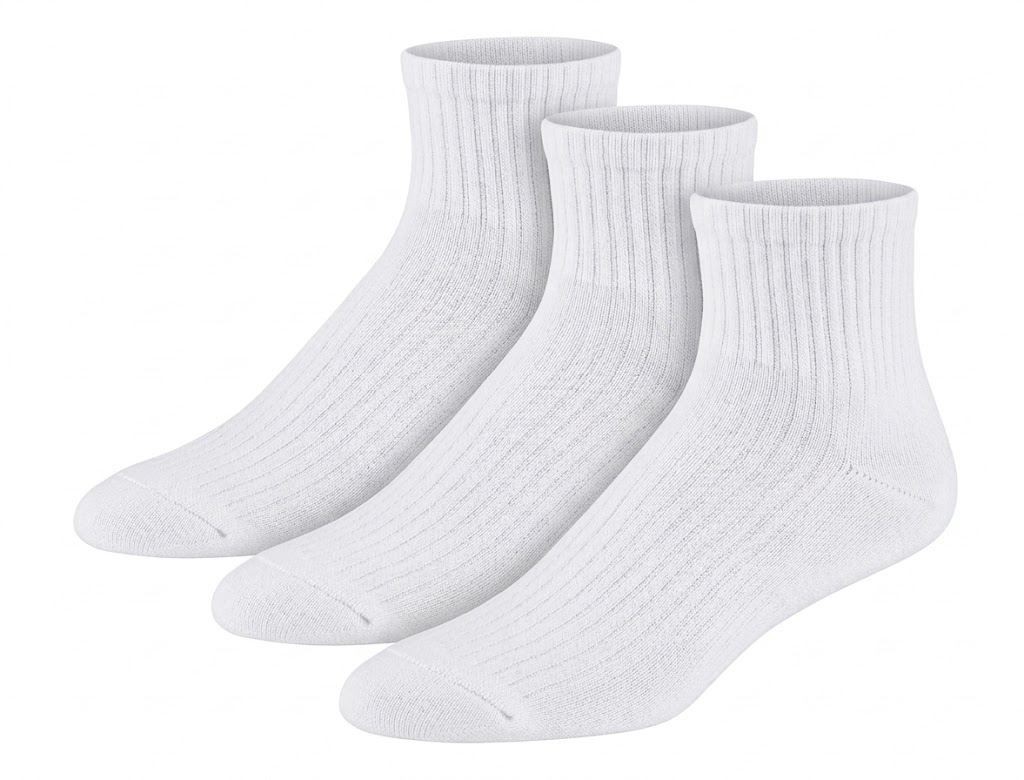 3x Pairs of Recycled Quarter Socks