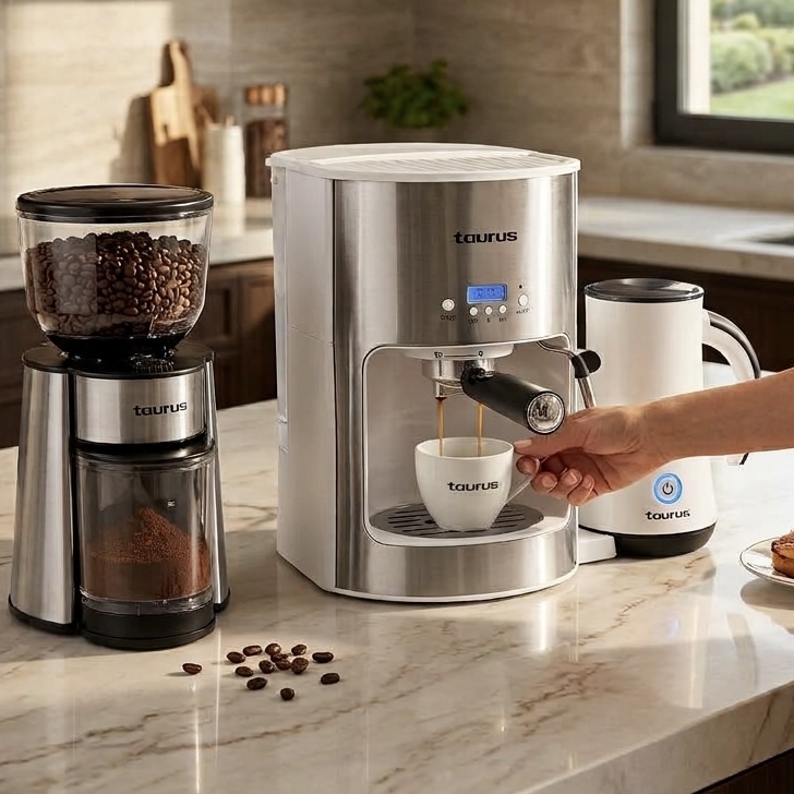 1.25L Coffee Maker, Grinder and Cordless Milk Frother