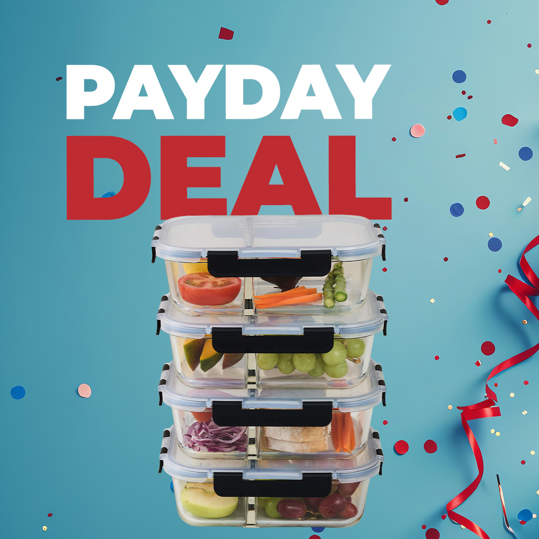 Storinity 8-Piece 1500ml Glass Containers with Lids — R129 on OneDayOnly (was R800)