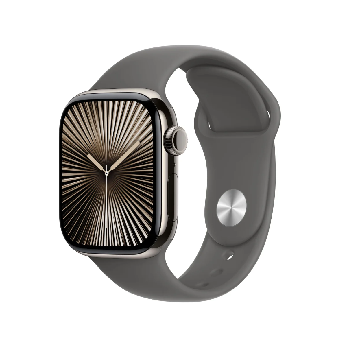 Natural Titanium Case with Stone Grey Sport Band