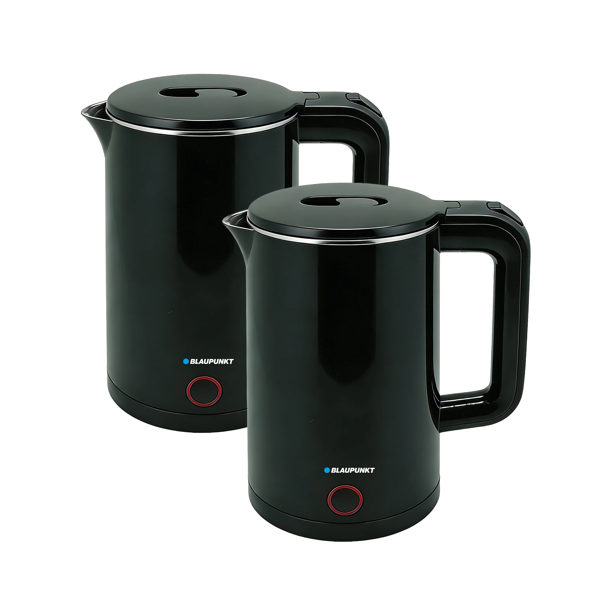 2x 1500W 1.8L Aqua Stainless Steel Cordless Electric Kettles