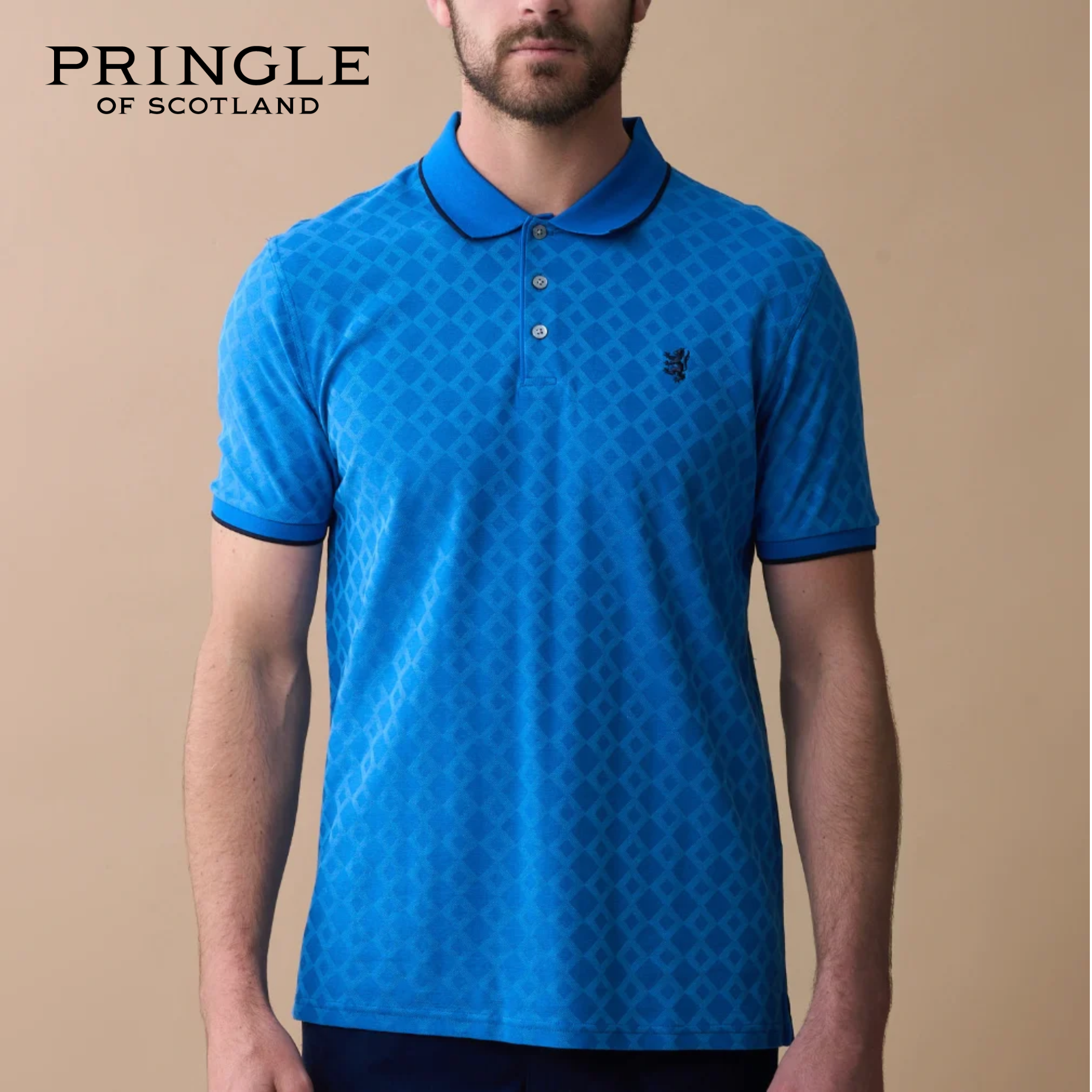 Men's Kevin Jacquard Mercerized Golfer