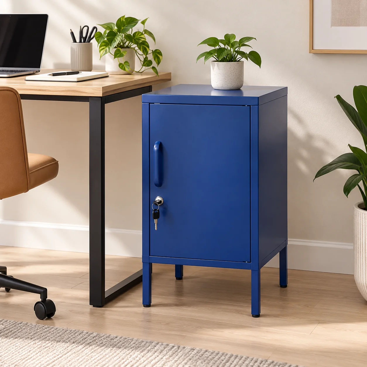 Cube Steel Side Cabinet
