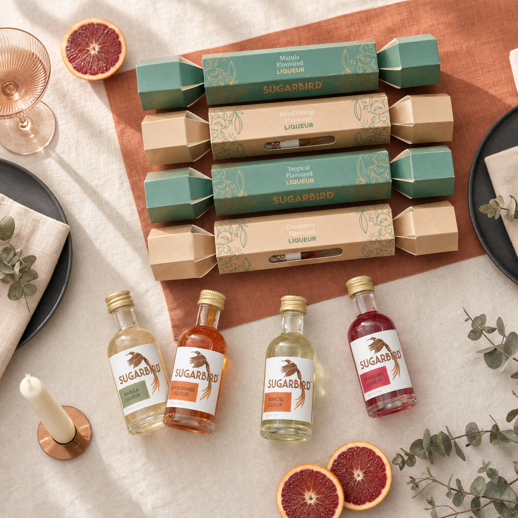 2x 4's 50ml Gin Liqueur Crackers