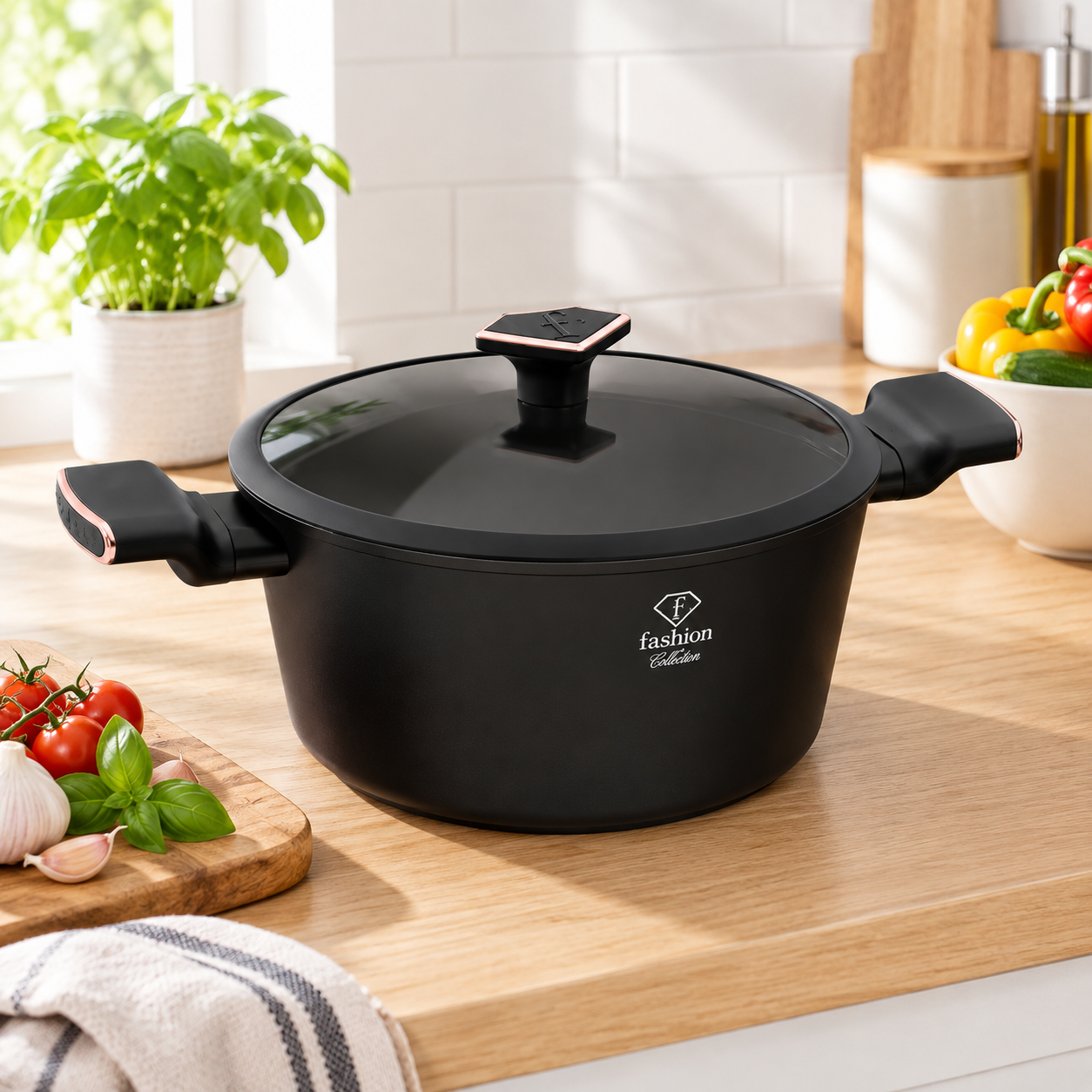 24cm TitanPro Non-Stick Casserole with Lid