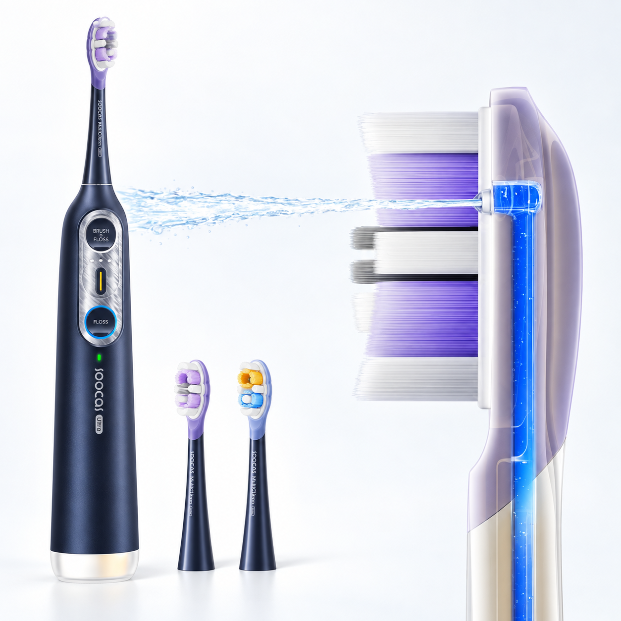 3-in-1 NEOS II Ultra Rechargeable Sonic Electric Toothbrush and Flosser