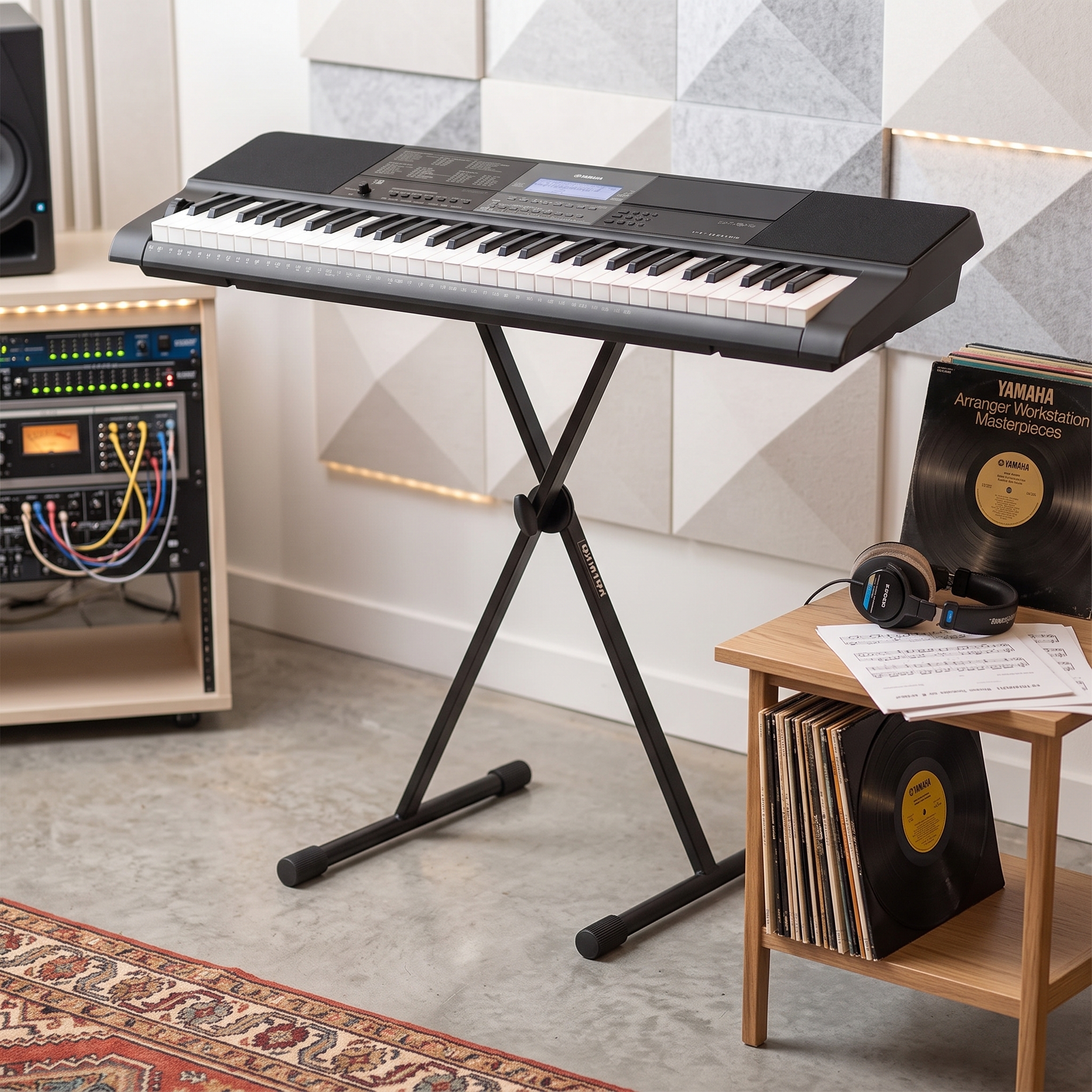 61-Key AiX Sound Portable Keyboard with Single Braced Stand (Model: CT-X800)