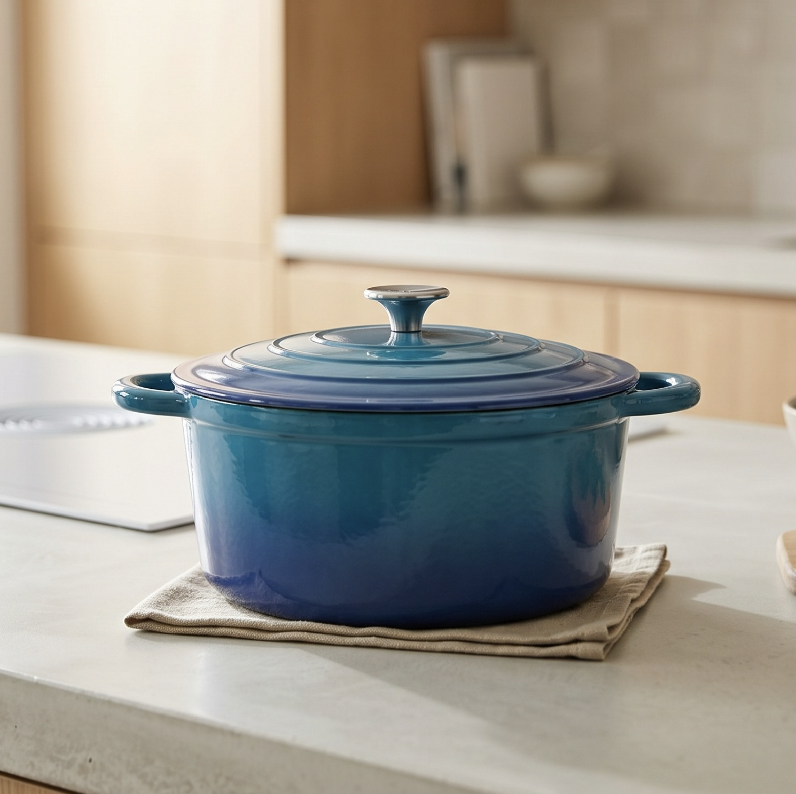 28cm Cast Iron Casserole Pot with Lid