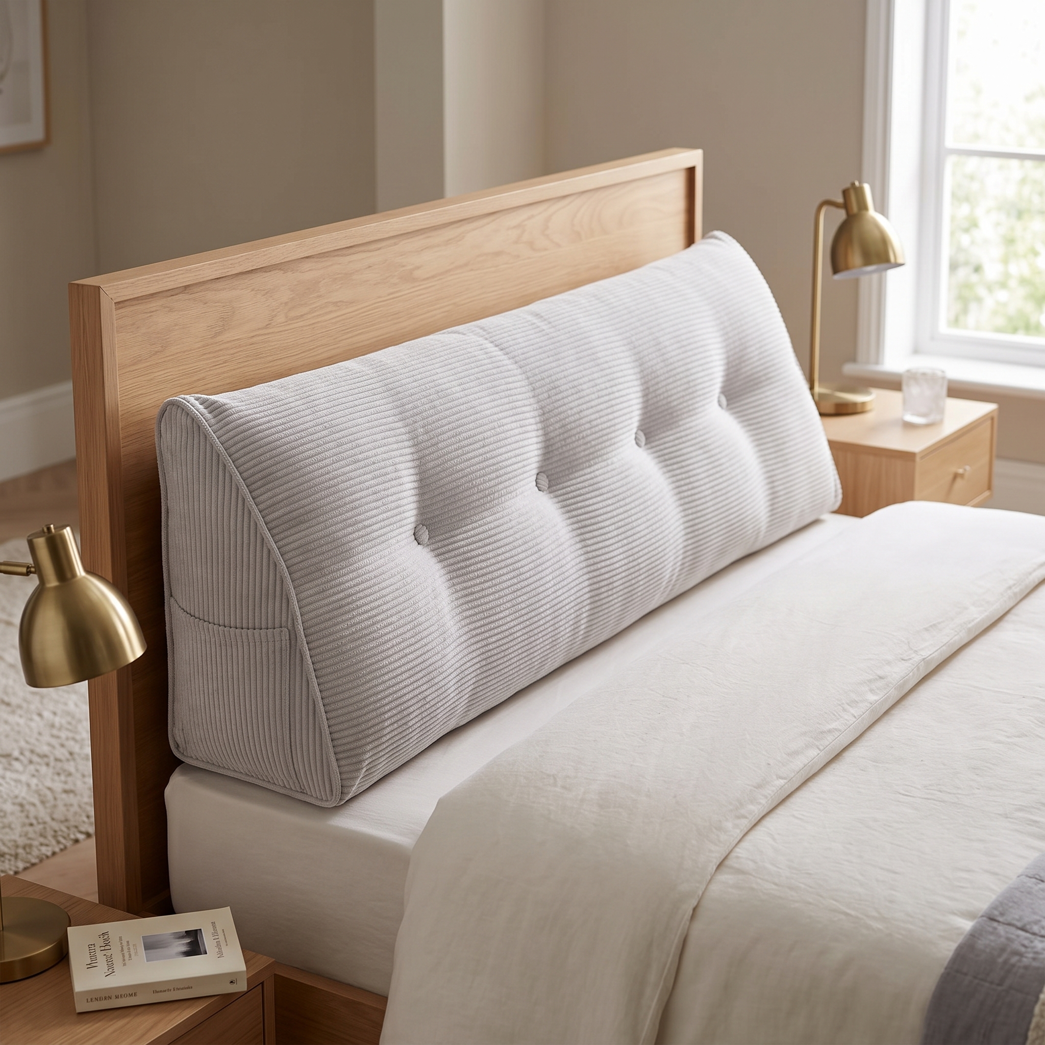 Ergonomic Backrest Pillow with Side Pockets