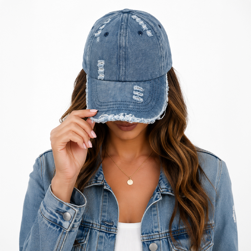 Unisex Adjustable Denim Cap