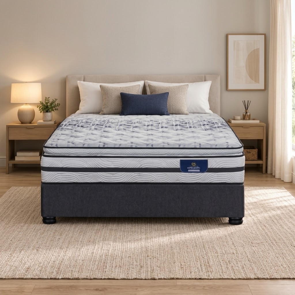 Ambrosia Mira Coil Medium-Firm Pillow Top Bed Set