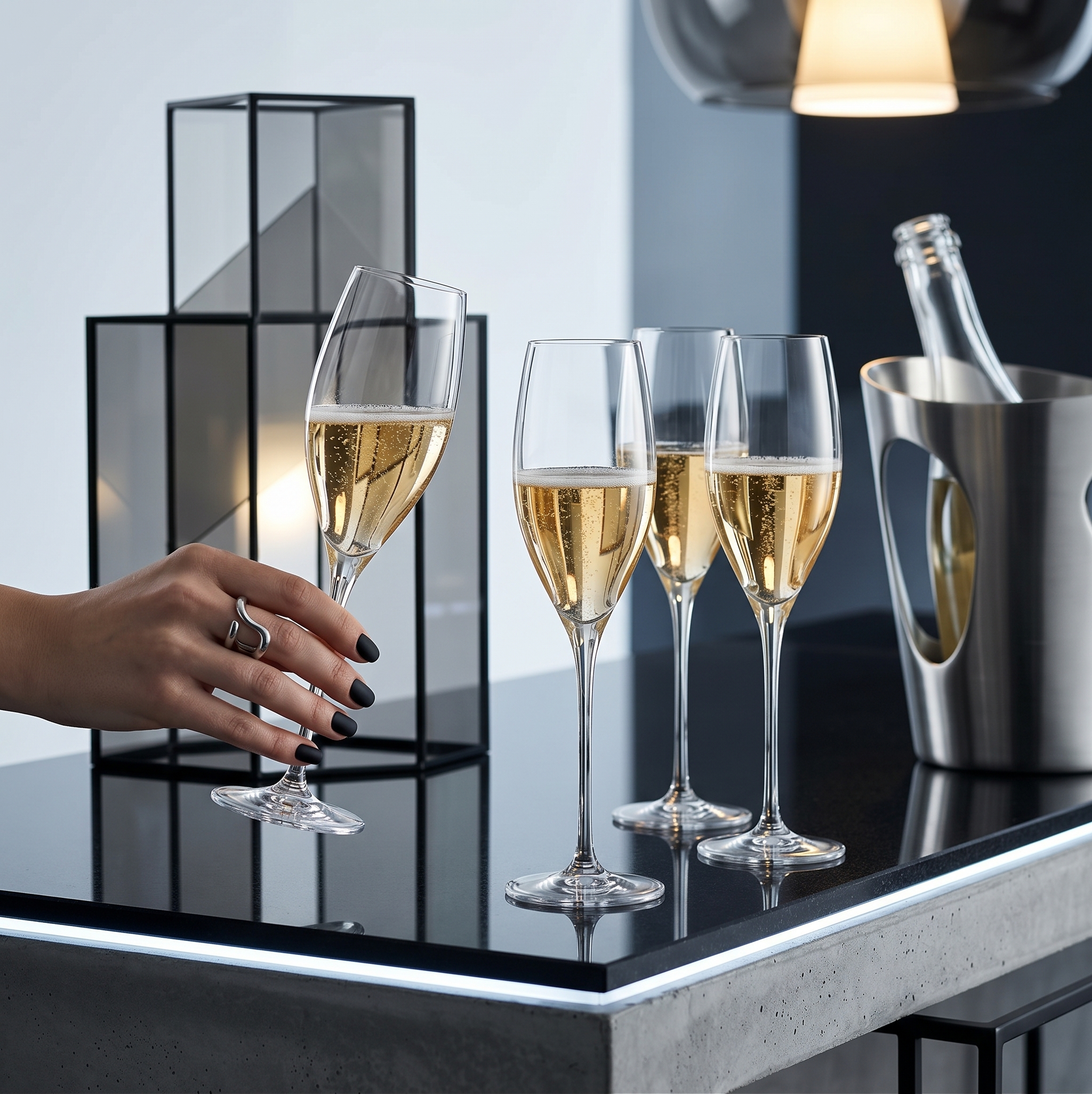 4x Vinum Prestige Champagne Glasses