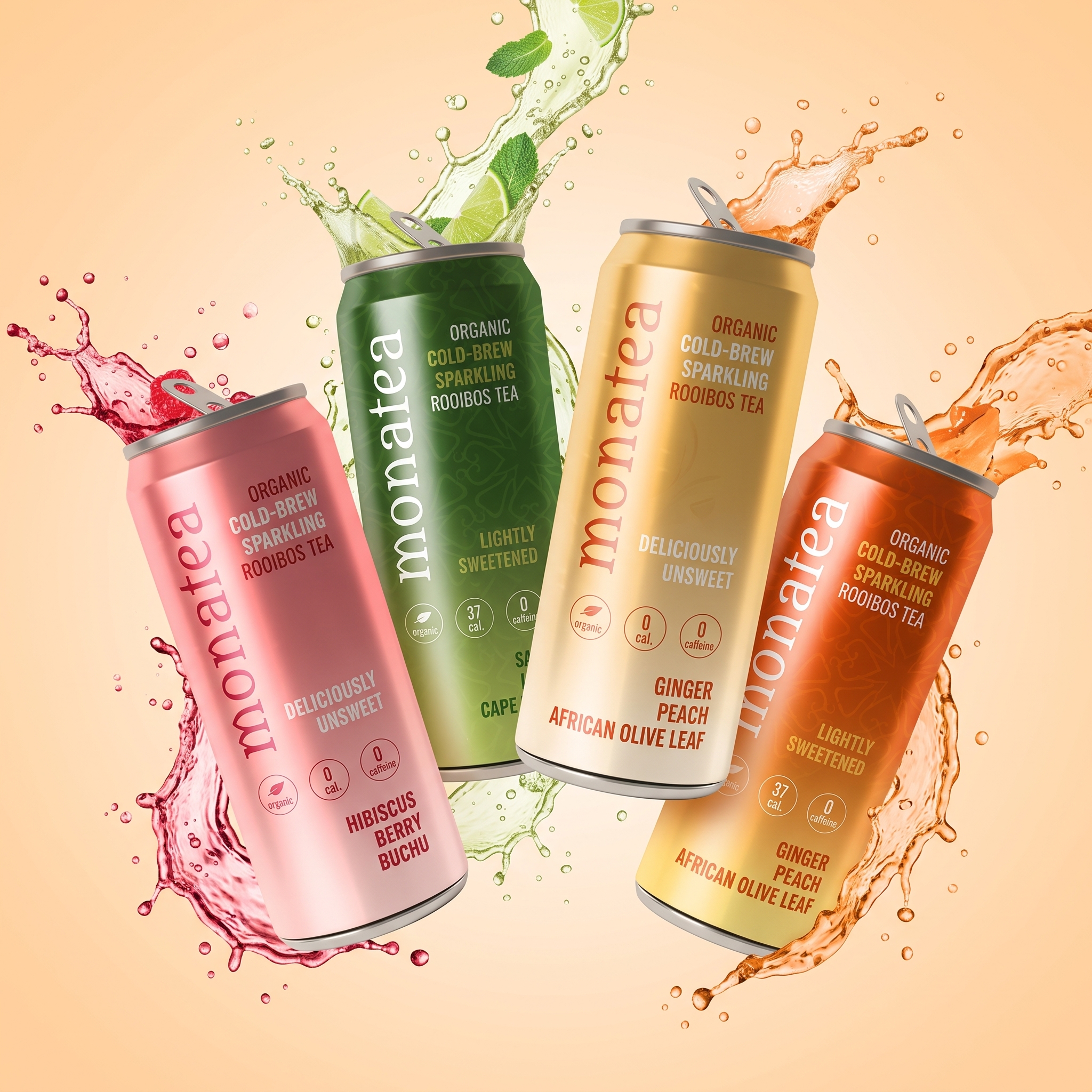 12x 300ml Organic Cold-Brewed Rooibos and Botanical Drinks